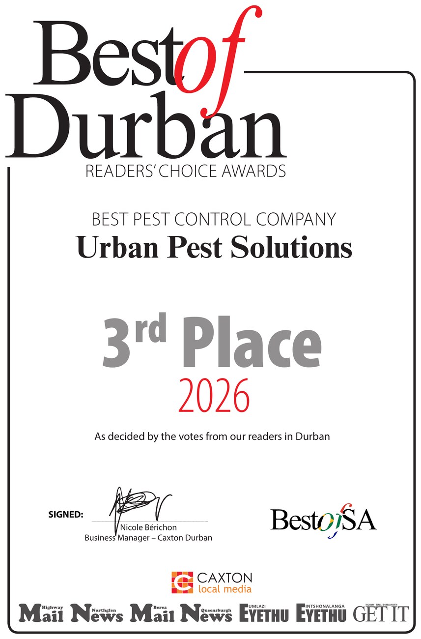 Best of Durban 2026 Readers' Choice Award — Best Pest Control Company, 3rd place